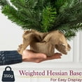 thumbnail image 5 of Mini Christmas Tree, 2ft Small Artificial Fir Tree, Desktop Tabletop Decoration with Weighted Burlap Base, 5 of 5