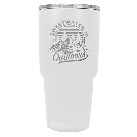 

Sweetwater Iowa Souvenir Laser Engraved 24 oz Insulated Stainless Steel Tumbler White White.