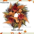 thumbnail image 3 of YOHAVEN Thanksgiving Wreath 20" Large Fall Pumpkin Door Hanging Autumn Harvest Decorations Grapevine Front Door Wall Garland for Home Porch Indoor Outdoor Decor, 3 of 5