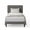 Black trim + off-white Holland velvet, variant on Velvet Upholstered Platform Bed Frame – Queen Size, Adjustable Ergonomic Headboard, Heavy Duty Metal & Wood Slats, Anti-Noise EVA Sponge, Easy Assembly – Size: Queen