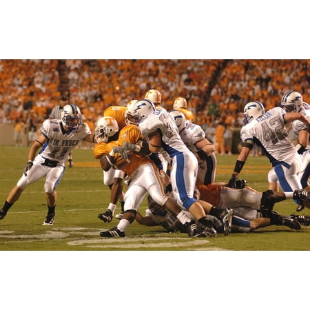 Canvas Print Tackle American Football Ball Game Runner Teams Stretched Canvas 10 x