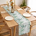 thumbnail image 3 of Table Runner 72 Inches Long for Kitchen Dining, Green Eucalyptus Leaves Dresser Scarf Farmhouse, Dining Table Decorations for Wedding/Parties, Daisy Summer Botanical Wooden 16 x 72 In, 3 of 8