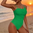 thumbnail image 6 of cocolona Womens One Piece Swimsuit Sumemr Solid Color Slim Tummy Control Bathing Suit Vacation Beach Swimwear, 6 of 6