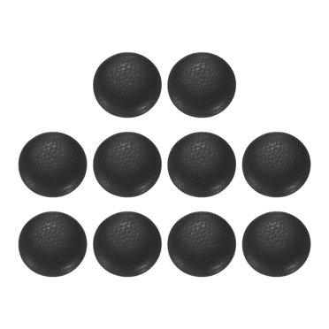Uxcell 10pcs PU Leather Covered Button 12.5mm Aluminum Shank Round Button, Black