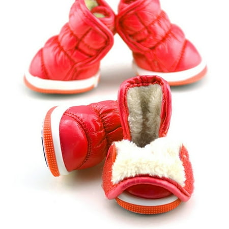- Winter Pets Puppy Dog Snow Boots Anti-slip Warm Shoes Sneakers Pet Booties