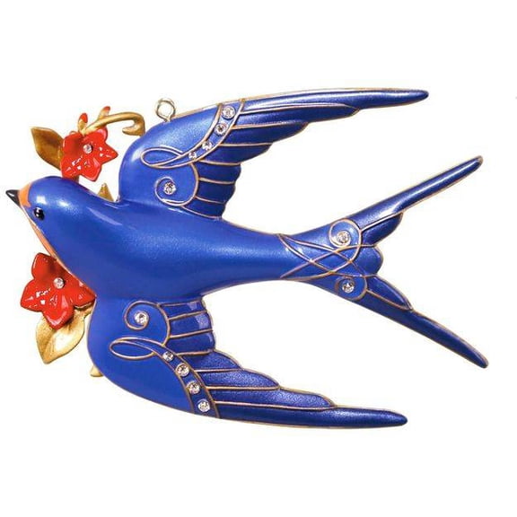 2017 Stunning Swallow (Bird) Hallmark Keepsake Christmas Tree Ornaments QK1435