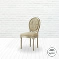 thumbnail image 4 of Rustic Manor Christianna Linen Upholstered Dining Chair, Beige, 4 of 8