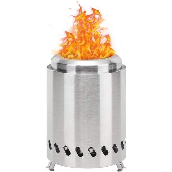 Portable Table Top Fire Pit with Stand, 5.5" Stainless Steel Mini Outdoor Low   Tabletop Firepit Fueled by Pellets or , for Outside Camping