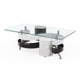 thumbnail image 1 of Black And White High Gloss Coffee Table And Stool Set, 1 of 1