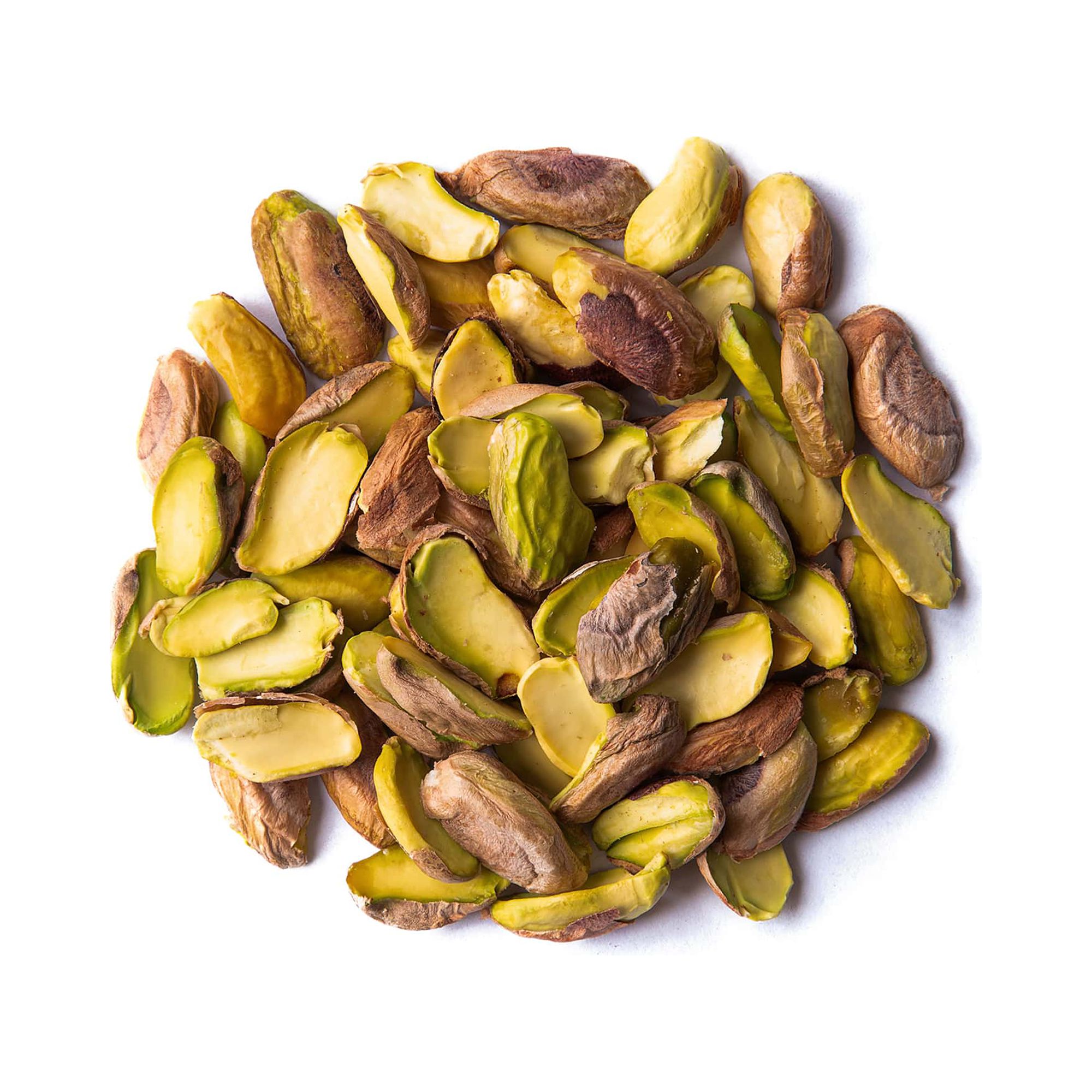 Dry Roasted Pistachio Halves and Pieces, 1 Pound – Unsalted. No Shell. Keto, Paleo Friendly Snack. Kosher. Vegan. Nuts in Bulk.