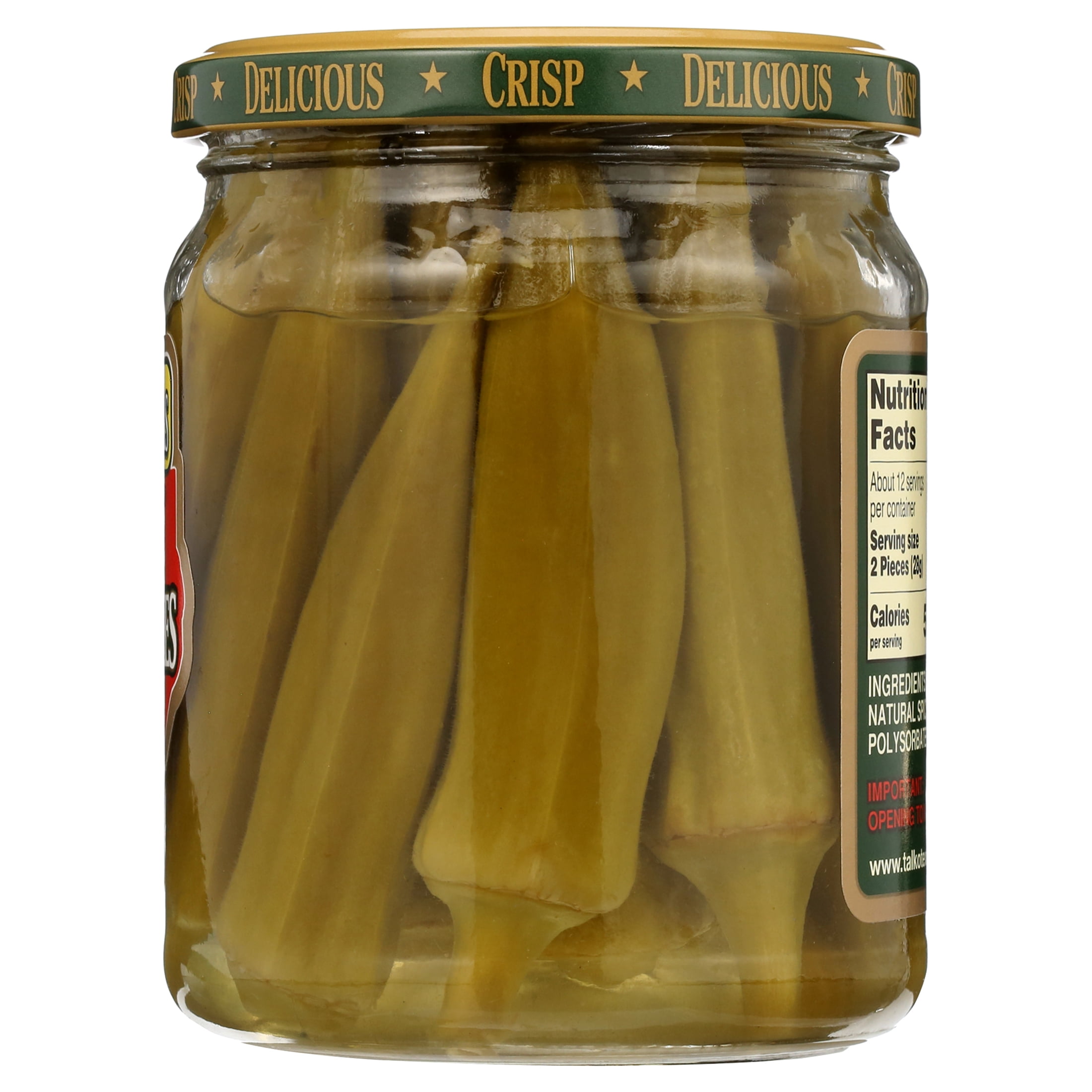 Talk O' Texas Mild Okra Pickles, 16 fl oz