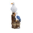 thumbnail image 2 of KGJQ Coastal Resin Figurines, Pelican Seagull Seahorse Animal Statues on Wood Base, Cute Home Decor for Living Room Bookshelf Entryway Desktop, Unique Beach Theme Gift, 2 of 8