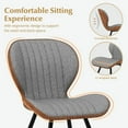 thumbnail image 4 of Resenkos Dining Chairs, Kitchen Chairs Trattoria Chairs,Set of 2 Armless Dining Chair Modern Accent Chairs with Curved Backrest-Gray, 4 of 6