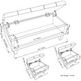 thumbnail image 3 of WyndenHall Lancaster 3 Piece Rectangular Storage Ottoman Bench, 3 of 8