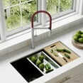 thumbnail image 3 of Stylish 20 ⅞" Ht Single Handle Brushed Stainless Steel with Red Spout Hose Pull Out Three Modes Kitchen Faucet K-140R, 3 of 9
