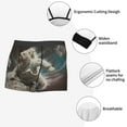 thumbnail image 3 of Yiaed Astronaut Polar Bear Roar Print Men's Soft Cotton Boxer Shorts Breathable Boxers Underwear Moisture-Wicking Underwear Stretch Boxer Briefs for Man-Large, 3 of 5