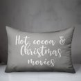 thumbnail image 2 of Creative Products Hot Cocoa And Christmas Movies in Gray 14x20 Spun Poly Pillow, 2 of 2
