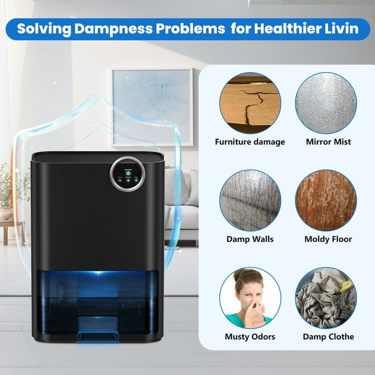 Hingming Electric Dehumidifier for Home, 70 OZ Tank, Auto Shutoff