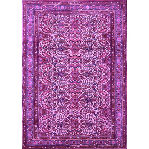 Ahgly Company Indoor Rectangle Persian Purple Traditional Area Rugs, 2' x 4'