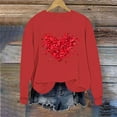 thumbnail image 6 of Valentines Sweatshirts for Women Love Heart Graphic Pullover Crewneck Long Sleeve Tops Valentine's Day Sweatshirt, 6 of 6