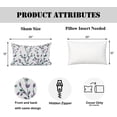 thumbnail image 4 of Classical Embroidery Jacquard Purple Square Decorative Throw Pillow Case Cushion Cover,12x20 inch, 4 of 6