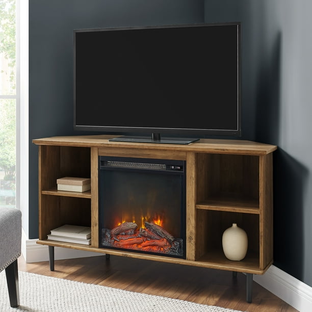 Manor Park Corner Fireplace TV Stand for TVs up to 55", Barnwood