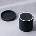 thumbnail image 4 of Beautiful Black Ceramic Pots with Plate for Flowers Planting Ideal for Home Office Desk or Countertop Display S Size, 4 of 8