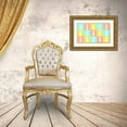 thumbnail image 3 of DeRice, Julie 18x12 Gold Ornate Wood Framed with Double Matting Museum Art Print Titled - Modern Pineapple Squares, 3 of 4