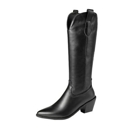 

jsaierl Autumn And Winter Ethnic Style Beaded Fringe Low Heel Round Toe High Boots Women s Boots