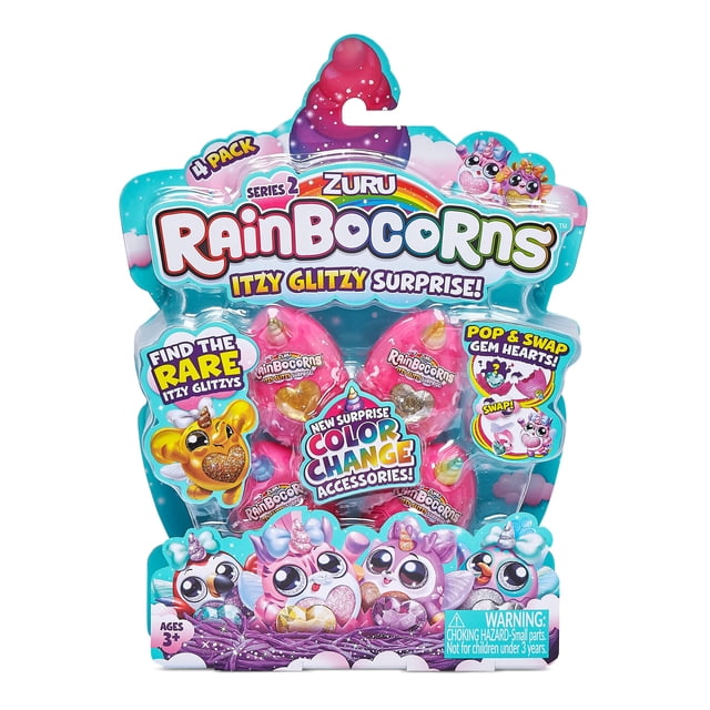 Toy Rainbocorns Itzy Glitzy Surprise Series 1-4, paquete