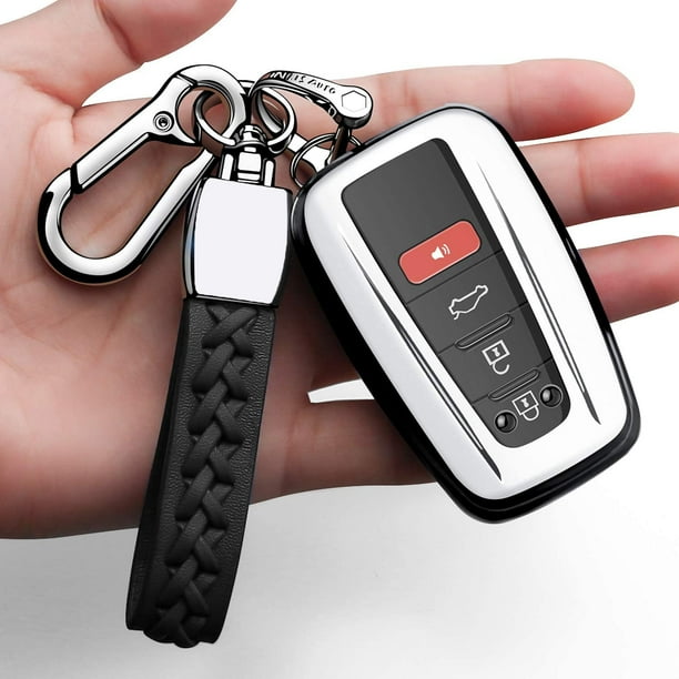 compatible with Toyota Key Fob cover with Keychain Soft TPU 360