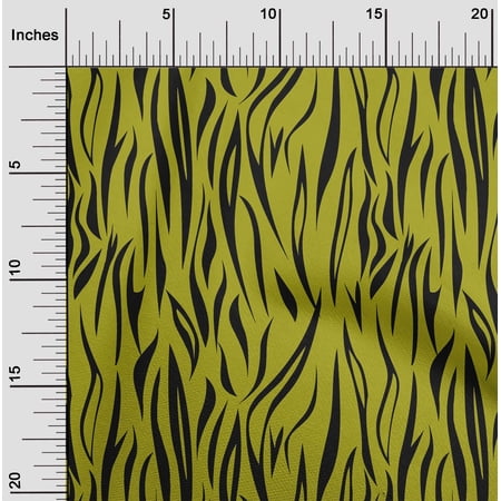 oneOone Cotton Silk Lime Green Fabric Skins Animal Sewing Craft Projects Fabric Prints By Yard 42 Inch Wide