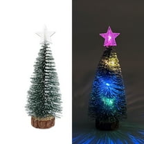 PONPRNGY Mini Christmas Tree with Lights, Multi-Color Artificial Tabletop Small Christmas Tree, Bottle Brush Xmas Trees for Christmas Decorations