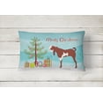 thumbnail image 2 of Carolines Treasures BB9257PW1216 Jamnapari Goat Christmas Canvas Fabric Decorative Pillow, Teal, 12H x16W, multicolor, 2 of 3