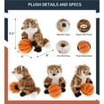 thumbnail image 2 of DolliBu Fox Stuffed Animal with Basketball Plush - Soft Plush Huggable Fox, Adorable Playtime Fox Plush Toy, Cute Wildlife Gift, Basketball Plush Doll Animal Toy for Kids, Adults - 9.5 Inch, 2 of 6