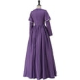 thumbnail image 6 of Women's Vintage Victorian Dress Purple Plaid Pleated Long Sleeve Gown Scotland Rural Dress, 6 of 7