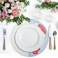 thumbnail image 5 of GZHJMY Christmas Snowman Round Placemats Set of 1, Non-Slip PVC Table Mats Washable Heat Resistant Place Mats for Kitchen Dining Table Christmas Home Decor, 15.4 Inch Table Mat, 5 of 7