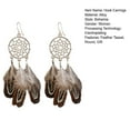 thumbnail image 7 of Grofry 1 Pair Retro Bohemia Women Hook Earrings Feather Tassel Round Drop Earrings Palace Style Dangle Earrings Jewelry Gift, 7 of 7
