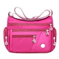 Multi Pockets Crossbody Bag for Women Waterproof Nylon Single Shoulder Bag Travel Purses and