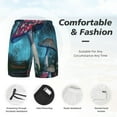 thumbnail image 5 of Lsque Mens Swim Trunks Fantasy Mushrooms Pattern - Bathing Suit Compression Liner - Beach Swim Shorts Swimwear - (S-3XL) - Stretch Quick Dry -Large, 5 of 9