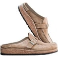 thumbnail image 2 of Unisex Soft Sole Mules Footbed Clog Cow Suede Clogs Adjustable Buckle Slip-on Mules, Cork Clogs Shoes Comfortable Sandals for Women Men, 2 of 4