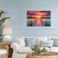 thumbnail image 3 of Stupell Industries Tropical Peaceful Sunset Over Pier Canvas Art, 36 x 24, by LSR Design Studio, 3 of 8