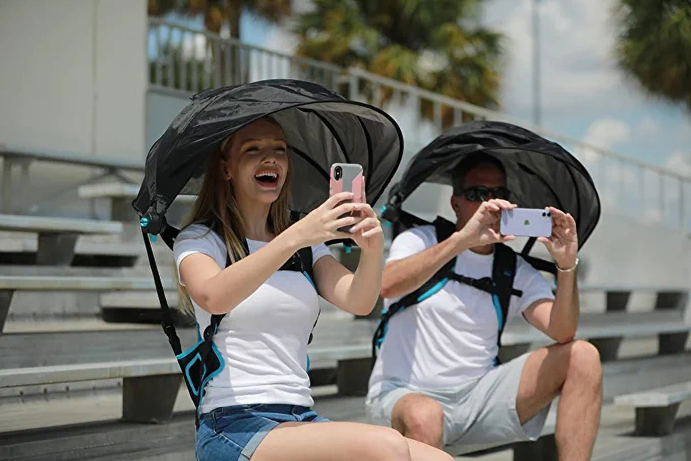 Hands-Free Umbrella / Wearable Weather Protection device for both Rain & Sun