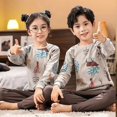 thumbnail image 2 of Conjunto de pijamas de invierno para niños y niñas, ropa de dormir de algodón con animales, para el hogar, de 4, 6, 8, 10 y 12 años, 2 of 4