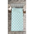 thumbnail image 3 of Ambesonne White Quilted Bedspread Set 2 Pcs, Detailed Circular Flowers, Twin Size, Pale Blue White, 3 of 3