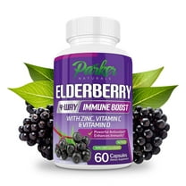 Parker Naturals Organic Elderberry Capsules, Immunity Booster with Vitamin C, D & Zinc, 1260 mg, 60 Count