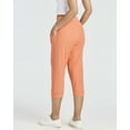 thumbnail image 4 of Real Essentials 3 Pack: Women's Ribbed Capri Jogger Lounge Sweatpants with Pockets Yoga Workout (Available In Plus Size), 4 of 6