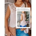 thumbnail image 4 of STARVNC Women Lace Rose Patchwork Crew Neck Sleeveless Tank Top, 4 of 4