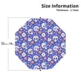 thumbnail image 3 of Pofeuu flower Skull cartoon Print Leather Coasters Set of 6, Round Cups Mugs Mat Pad for Home Kitchen Heat Resistant Drink Coasters,Octagon, 3 of 7