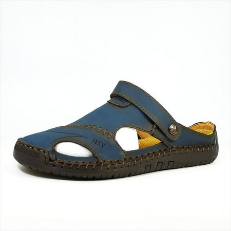 

Men s handmade stitching sandals casual outdoor non slip walking trekking sandals spring and summer
